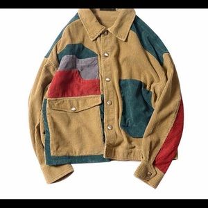 Mutli-color patchwork corduroy jacket